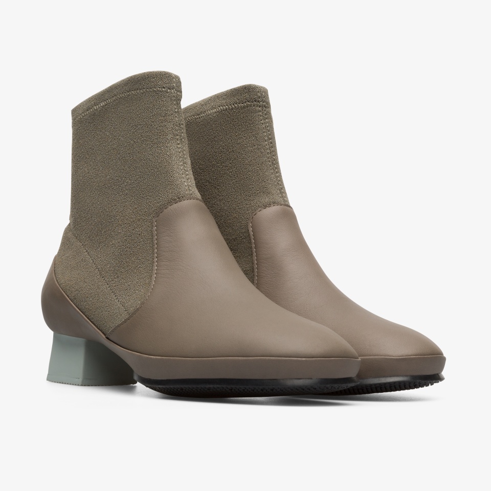 Camper Twins Green Grey - Camper Women's Ankle Boots ||4053-YITEC||